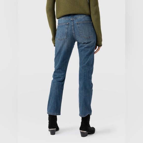 NWT SAINT + SOFIA Emma High Rise Straight Leg Jeans in Mid Blue size 4 (26”) - Picture 14 of 15